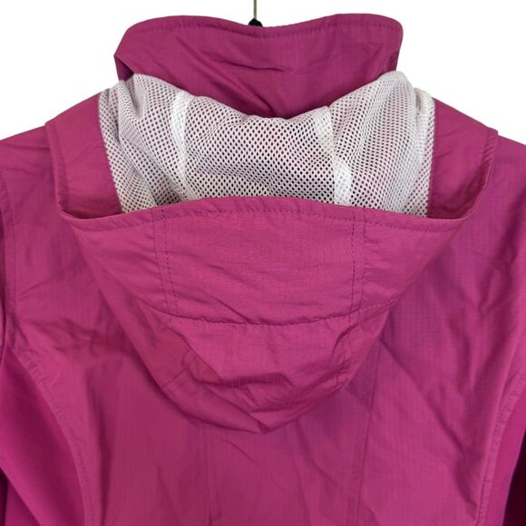 Hollister Pink All Weather Jacket with hood Light weight slim fit Size Small - Picture 11 of 16